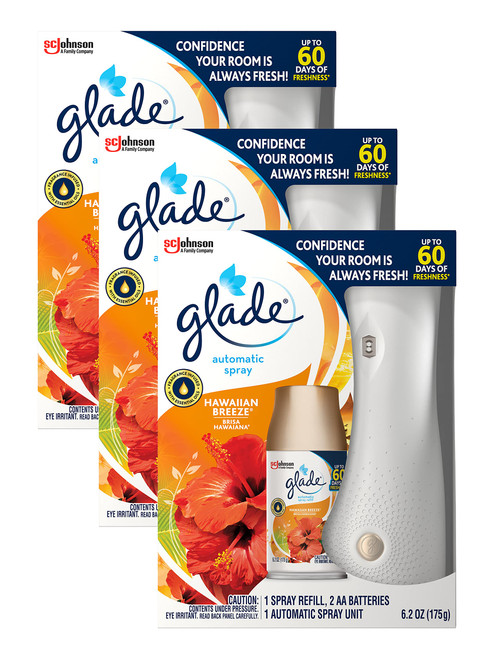 Glade Automatic Spray Air Freshener Starter Kit (6.2 Ounce (Pack of 3)) Glade Automatic Spray Air Freshener Starter Kit (6.2 Ounce (Pack of 3))