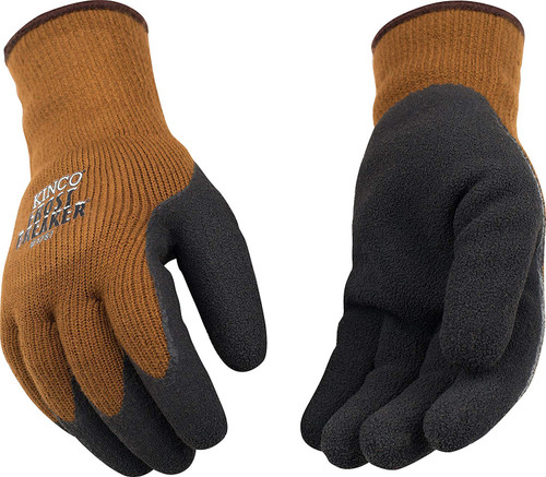 Kinco 1787 Frostbreaker Foam Latex Form Fitting Thermal Gripping Glove, Work, Medium, Brown (Pack of 6 Pairs)