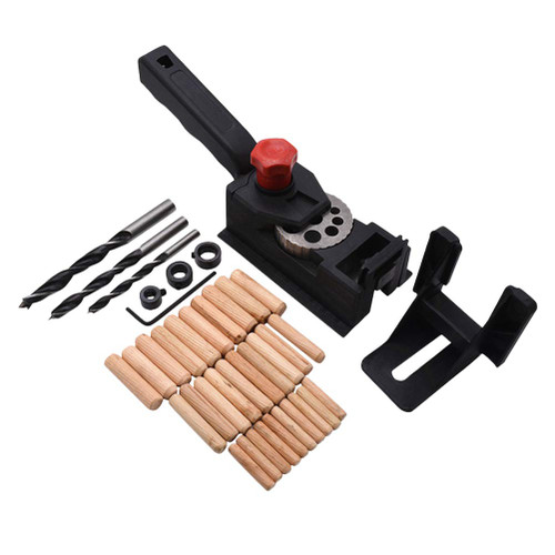 DOITOOL 38PCS Pocket Hole Jig Kit Doweling Jig Drill Guides for Woodworking Tool Accessories,Self Centering Dowel Jig Kit Straight Hole Locator Tool for Carpentry