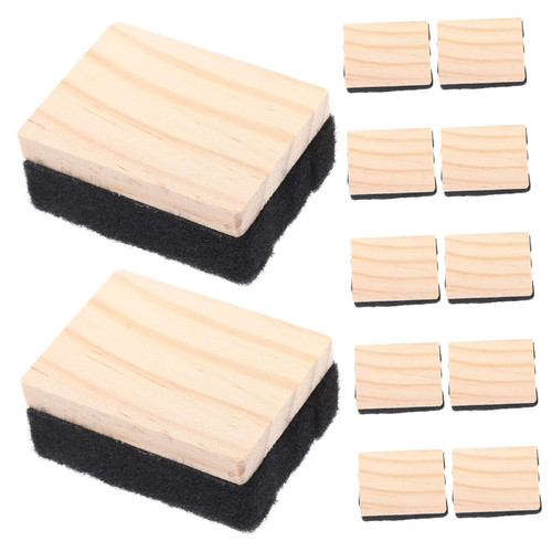 EXCEART 36 Pcs Mini Blackboard Eraser Chalk Eraser Chalkboard Eraser Wood Chalk Cleaners Office Blackboard Eraser Mini Erasers Small Dry Erase Eraser Child Multifunction Wooden Whiteboard