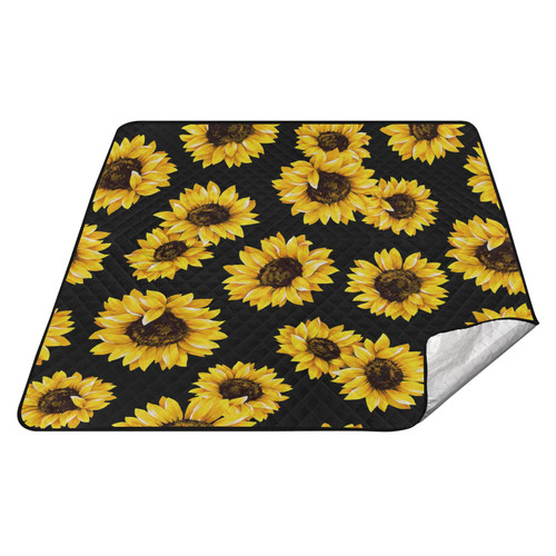 innewgogo Sunflower Oversized Beach Blanket Waterproof Sandproof Picnic Mat Lightweight & Durable Quick Drying Sand Proof Mat for Beach Vacation Camping Hiking