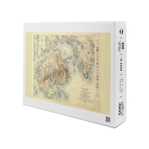 Acadia National Park, Maine, (1931), Topographic Panoramic Map (19x27 inches, Premium 500 Piece Jigsaw Puzzle for Adults and Family, Made in USA) Acadia National Park, Maine, (1931), Topographic Panoramic Map (19x27 inches, Premium 500 Piece Jigsaw Puzzle for Adults and Family, Made in USA)