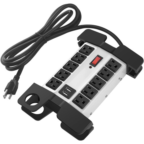 CCCEI Heavy Duty Power Strip with USB Ports, Garage 10 Outlets Surge Protector 2700 Joules, Industrial Workshop Metal 15Amp Multiple Outlets, 15 FT Extension Cord and Wide Spaced Grey. CCCEI Heavy Duty Power Strip with USB Ports, Garage 10 Outlets Surge Protector 2700 Joules, Industrial Workshop Metal 15Amp Multiple Outlets, 15 FT Extension Cord and Wide Spaced Grey.