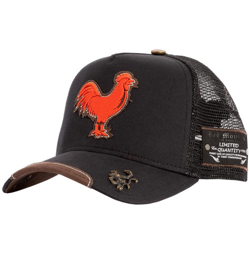 Red Monkey The Cock RM1387 Fashion Unisex Limited Edition Trucker Hat Cap | 2 Colors (Black)