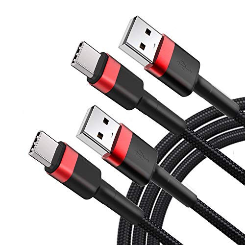 Benicabe USB C Charger Cable, USB Type C Samsung Adaptive Fast Charging Cable Nylon Braided Cord for Samsung Galaxy S10e / S10+, S9 / S9 Plus, S8 / S8 Plus, LG V20 / G5 / G6 (2Pack 6.6FT)