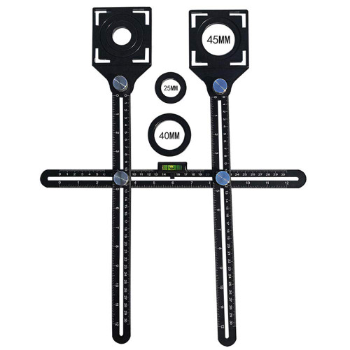 KDABJD Multi-Angle Measuring Ruler Aluminum Alloy Folding Positioning Ruler Template Tool high Precision