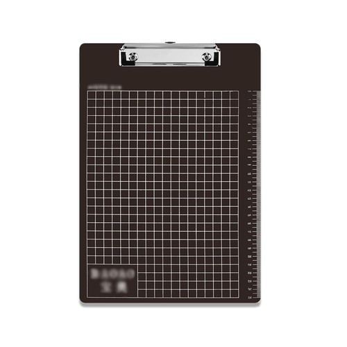 Presentation Folder 5 Pack A4 and Letter Size Clipboard with Measuring Ruler PP Folder Hanging Office Binder Writing Board (Black/Silver/Brown) File Folders/Clip Board (Color : Brown)