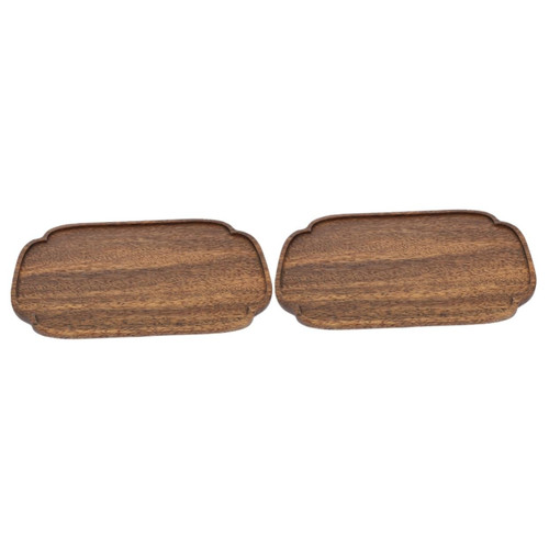NOLITOY 2pcs Wooden Dinner Plate Food Serving Platter Cheese Board Wood Fruits Tray Sushi Serving Tray Dinner Plates Bread Tray Rectangle Tray Barbecue Serving Plate Wooden Plate Household