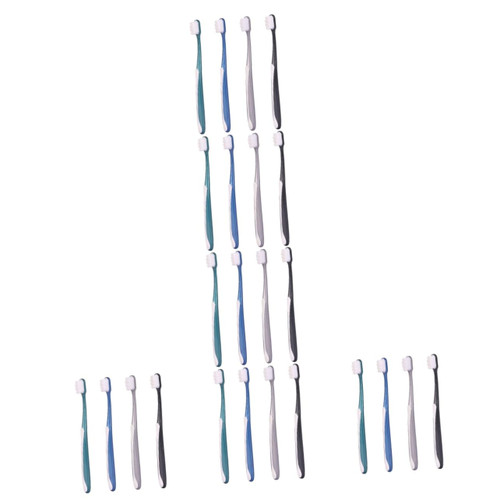 Healeved 24 pcs Adult Soft Toothbrush Hand Tools mouthguard Toothbrush Soft bristles Travel toothbrushes Plastic Toothbrush Organic Toothbrush Super Soft Pregnant Woman Toiletries Soft Fur
