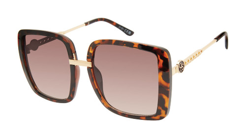 Jessica Simpson J6114 Oversized Women's Square Sunglasses with 100% UV Protection. Glam Gifts for Her, 59 mm, Tortoise