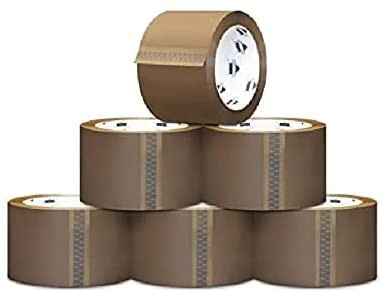 MMBM Packing Tape, 3 Inch x 55 Yards, 24 Rolls, Brown, 1.75 Mil, 3 Inch Core, Packaging Tape for Dispenser Refill, Moving, Storage, Shipping