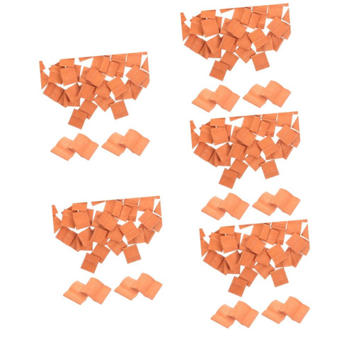 COHEALI 250 Pcs Mini Bricks Tiny Bricks Sand Table Tiles Model Mini Cinder Blocks Roof Tiles Figurines Fake Bricks Model Kids Toy Sand Table Clay Roof Tiles Miniature Child Shingles