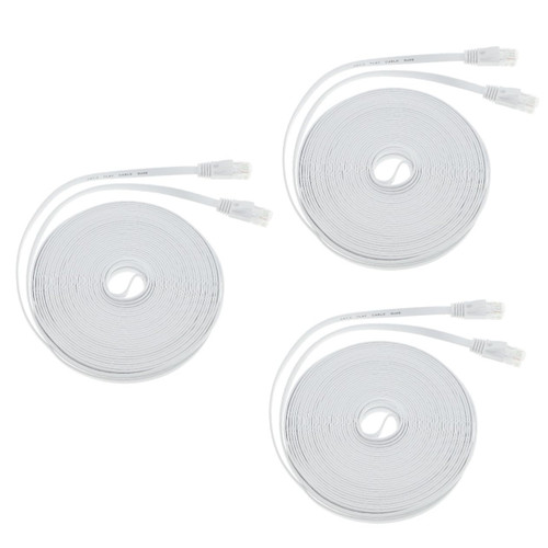 UKCOCO 3pcs 6 Category 6 Network Cable Patch Cable Tv Cable Networking Cord Patch Cord Internet Cord Internet Cable Cat 6 Network Cable Copper Television White Ethernet