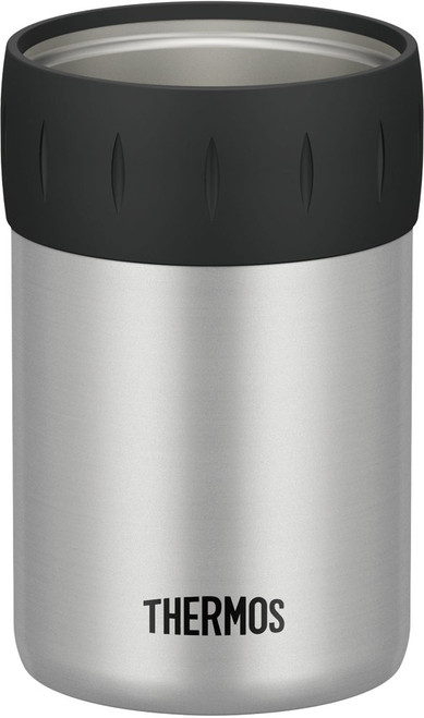 Thermos JCB-352 SL Cooler Can Holder, 11.8 fl oz (350 ml) Cans, Silver