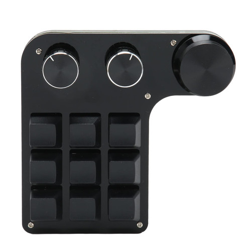 Heayzoki 9 Keys USB Mini Macro Mechanical Gaming Keyboard, One Handed Macro Mechanical Keyboard, RGB Backlit Mini Keypad