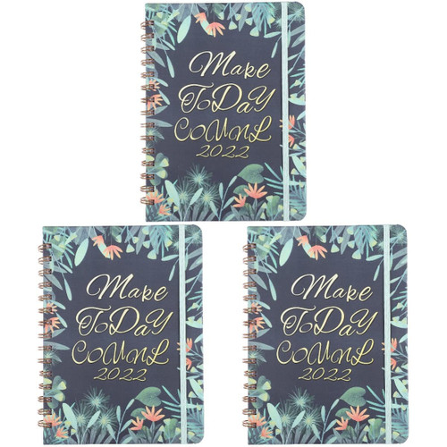 NOLITOY 3 Pcs 2022 Schedule Planner 2022 Schedule Writing Book Plan Noting Book Schedule Noting Book Planner Notepad Planning Writing Book Planning Book Weekly Calendar Notebook Paper