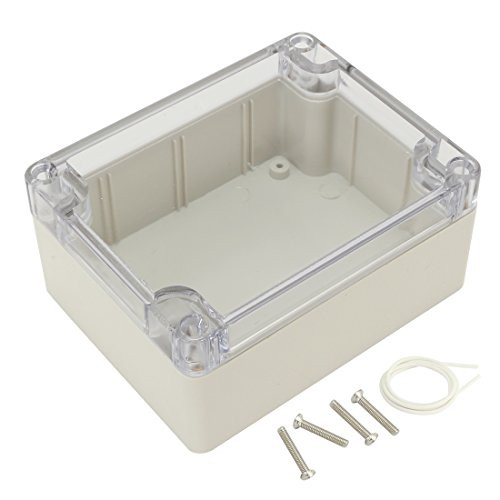 Awclub ABS Plastic Junction Box, Dustproof Waterproof IP65 Electrical Box - Universal Project Enclosure Grey, with PC Transparent/Clear Cover 4.53"x3.54"x2.16"(115mm x 90mm x 55mm)