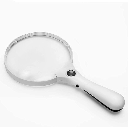 Magnifier Magnifying Glass Glass Light - 2X 4X 10X Lens Lighting Reading Magnifier Books Newspapers Maps LED Handheld Magnifying