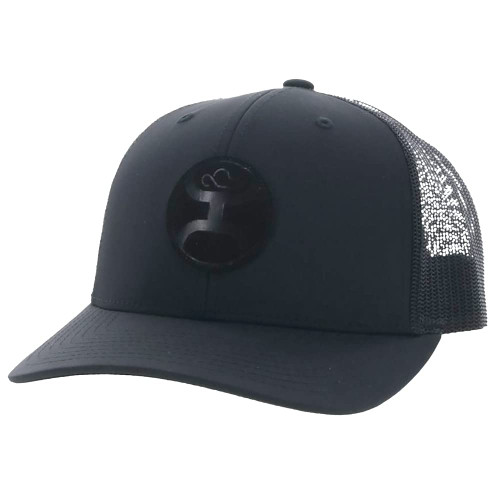 HOOEY Blush Adjustable Snapback Trucker Mesh Back Hat with Logo (Black)
