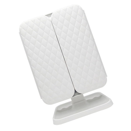 HONMEET 1pc Folding Vanity Mirror LED Makeup Mirror Touch Screen Cosmetic Mirror Foldable Makeup Mirror Barber Mirror Mirrored Tray for Vanity Luxry Household Light Mirror White Glass Girl