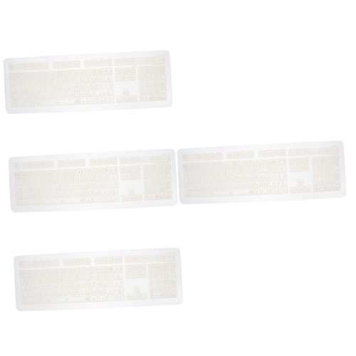 UKCOCO 4 Sets Keycap Mechanical Keyboard Key Computer Keyboard Caps Key Caps Key for Mechanical Keyboard Decorative Key Keyboard Accessory White Appendix No Time Pbt