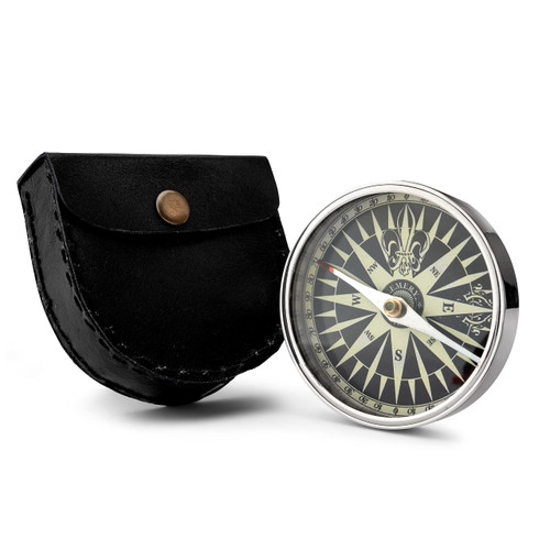 NKlaus Maritim Compass with Leather case Brass Chrome Hiking Compass Pocket Compass 11805 NKlaus Maritim Compass with Leather case Brass Chrome Hiking Compass Pocket Compass 11805
