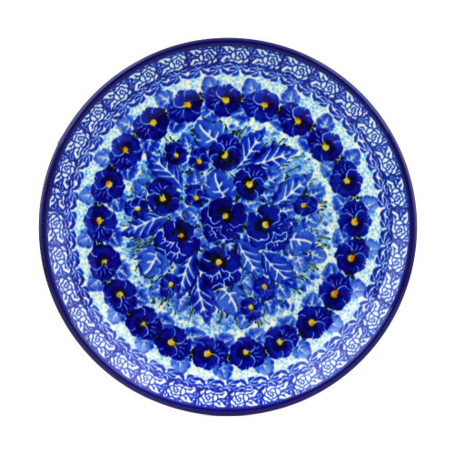 Polish Pottery Dessert Plate 8-inch Deep Winter UNIKAT