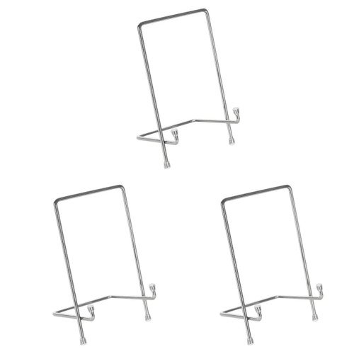 Cabilock 3pcs Iron Easel Plate Display tablet holder Easel Display Stand Plate holder stand Picture Display Frame tablet mount picture holder stand display stand for plates photo desktop