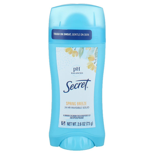 Secret Anti-Perspirant Deodorant Invisible Solid Spring Breeze 2.60 oz (Pack of 9)