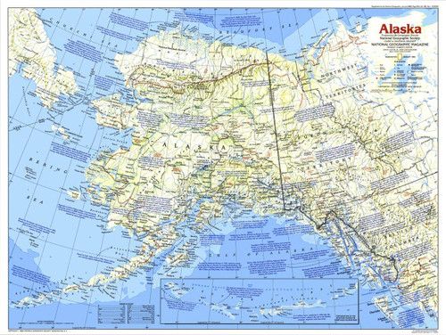 National Geographic: Alaska 1984 - Historic Wall Map Series - 27 x 20.25 inches - Laminated National Geographic: Alaska 1984 - Historic Wall Map Series - 27 x 20.25 inches - Laminated