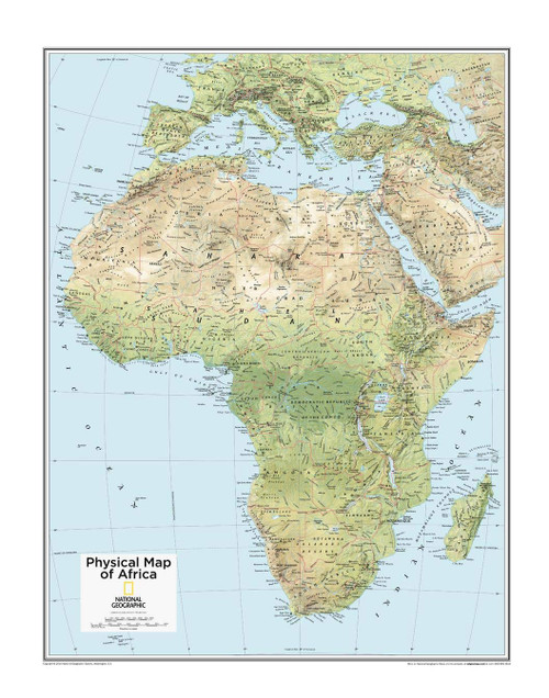 National Geographic: Africa Physical Wall Map - 22 x 28 inches - Art Quality Print