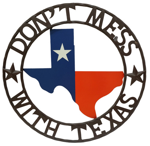 LL Home Texas MAP Circle Dont Mess Home Decro