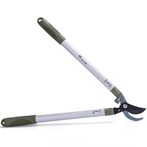 Worth Garden Heavy Duty Telescopic 29" - 33" Bypass Lopper - Bypass Tree Trimmer - SK5 Steel Blade w/Non-stick Coating - Branch Cutter w/Ergonomic Non-Slip Handles - 1.25" Cut Capacity - S403A00
