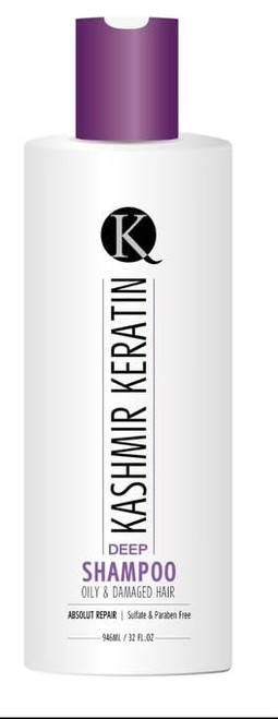 kashmir keratin deep shampoo oily & damaged hair absulut repair sulfate &paraben free 32 fl.oz. (lavia bell, 32 fl. oz.)