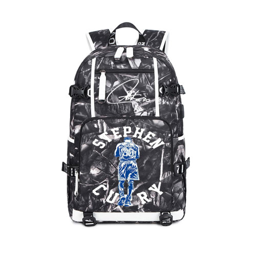 Ansigeren Dazzling Gold 30 Basketball Player Star SC Creative Backpacks Sports Fan Bookbag Travel Student Backpack For Men Women (3)