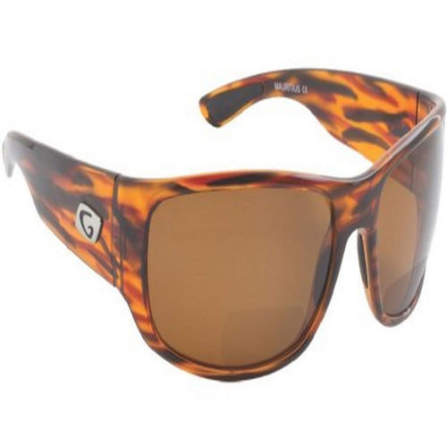 Guideline Eyegear Wake Polarized Bifocal Sunglass with Freestone Brown Lens, Shiny Tiger Tortoise Frame (+1.50)