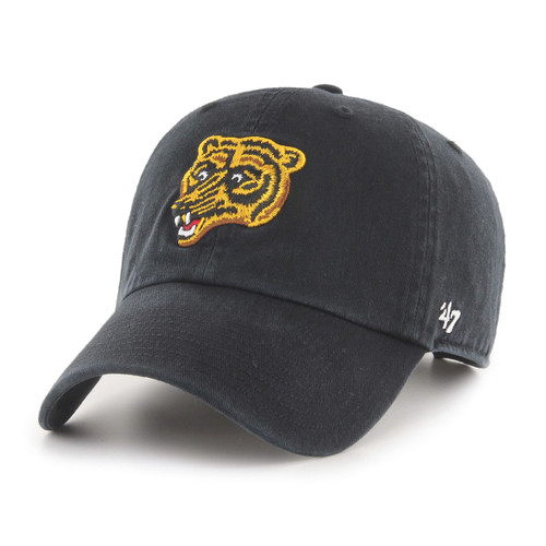 Men's Boston Bruins Vintage Alternate Logo Clean Up Adjustable Hat - One Size Black