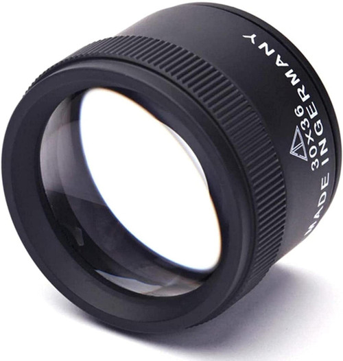 RALIRA Mini Handheld 30X 36mm HD Magnifying Glass Pocket Magnifier Optical Glass Lens Loupe Magnifier for Coin Stamps Jewelry Loupe