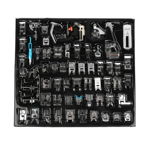 Taidda Sewing Press Foot, Durable Professional 62PCS Household Multifunctional Sewing Machine Parts Press Foot Sew Machine Accessories Kit Set for Sewing