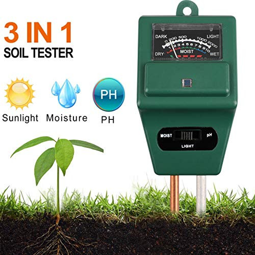 YIDENG Soil Tester Meter, 3-in-1 Soil Test Kit for Moisture/Light/Ph Moisture Meter for Garden Farm Lawn Plant Herbs Indoor & Outdoors (No Battery Needed) Plant Care Soil Ph Meter