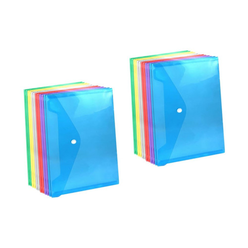 LALAFINA 24 Pcs File Holder Document Storage Bag Document Envelope Folder Document Folders Clear File Clear File