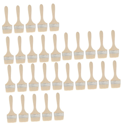 COHEALI 30 Pcs Paint Brush Wool Brush Nylon Paint Brush Barbecue Glue Brush Stain Brushes for Wood Acid Brush Glue Paint Brushes Grill Brush Wall Paint Mixed Silk Bulk Bristles Child