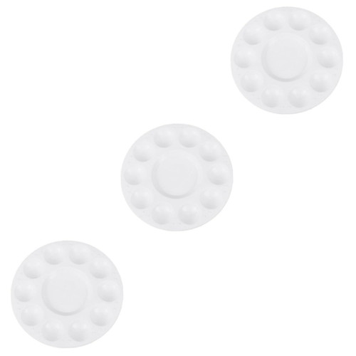 FOMIYES 36 Pcs Paint Tray Palette Gouache Palette Painting Palette Palettes Plastic Palette Round White