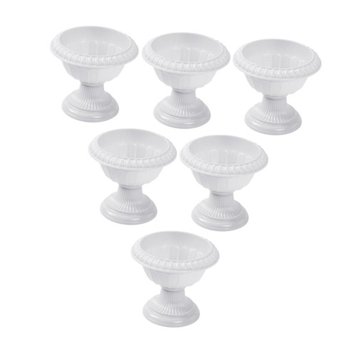 MERRYHAPY 6pcs Roman Basin Guidepost Planters for Indoor Plants Urn Planter Pedestals Flower Pot Roman Flowerpot Balcony Flower Pots Wedding Plastic Flower Pot Stand White Delicate MERRYHAPY 6pcs Roman Basin Guidepost Planters for Indoor Plants Urn Planter Pedestals Flower Pot Roman Flowerpot Balcony Flower Pots Wedding Plastic Flower Pot Stand White Delicate