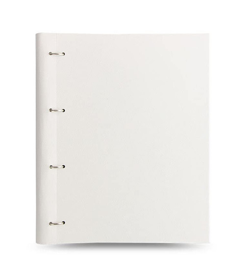 Filofax Clipbook Classic Monochrome A4 Notebook, 11.81-inch Height, White