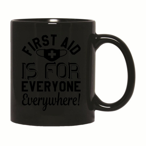 Gift First Aid Kit for Everyone Everywhere For All Ages 63 11oz 15oz Black Coffee Mug
