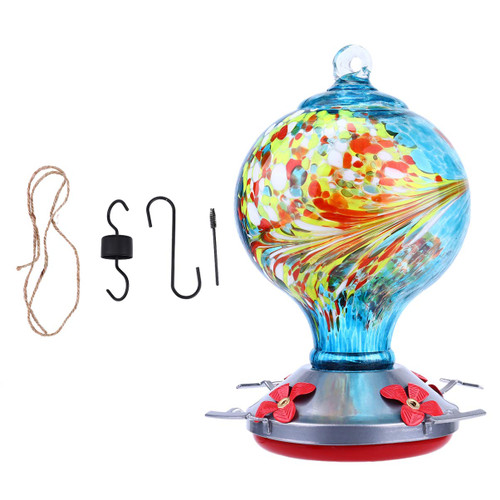 Happyyami Hummingbird Feeder in Window Bird Feeder Bird feeders for Outside Hummingbird Water Feeder Wild Bird Feeder Hanging Parrot Feeder ant Moat Bird Feeder nut Trays pet Bird Iron Birds