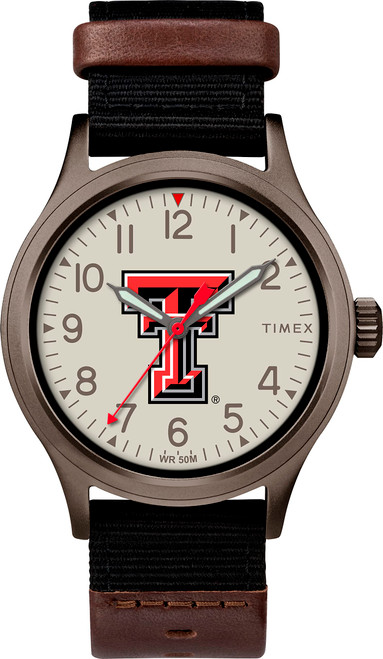 Timex Tribute Men's Collegiate Pride 40mm Watch - Texas Tech Red Raiders with Black Fastwrap Strap