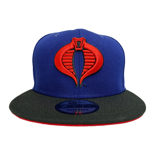 New Era 9FIFTY G.I. Joe Cobra Logo 80's Cartoon Snapback Hat Cap Royal Black Red