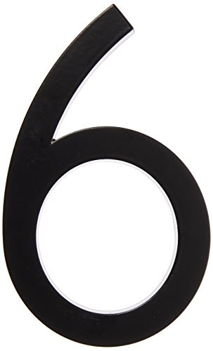 Hy-Ko Products FM-6/6 Floating House Number 6 (SIX), 6" High, Black
